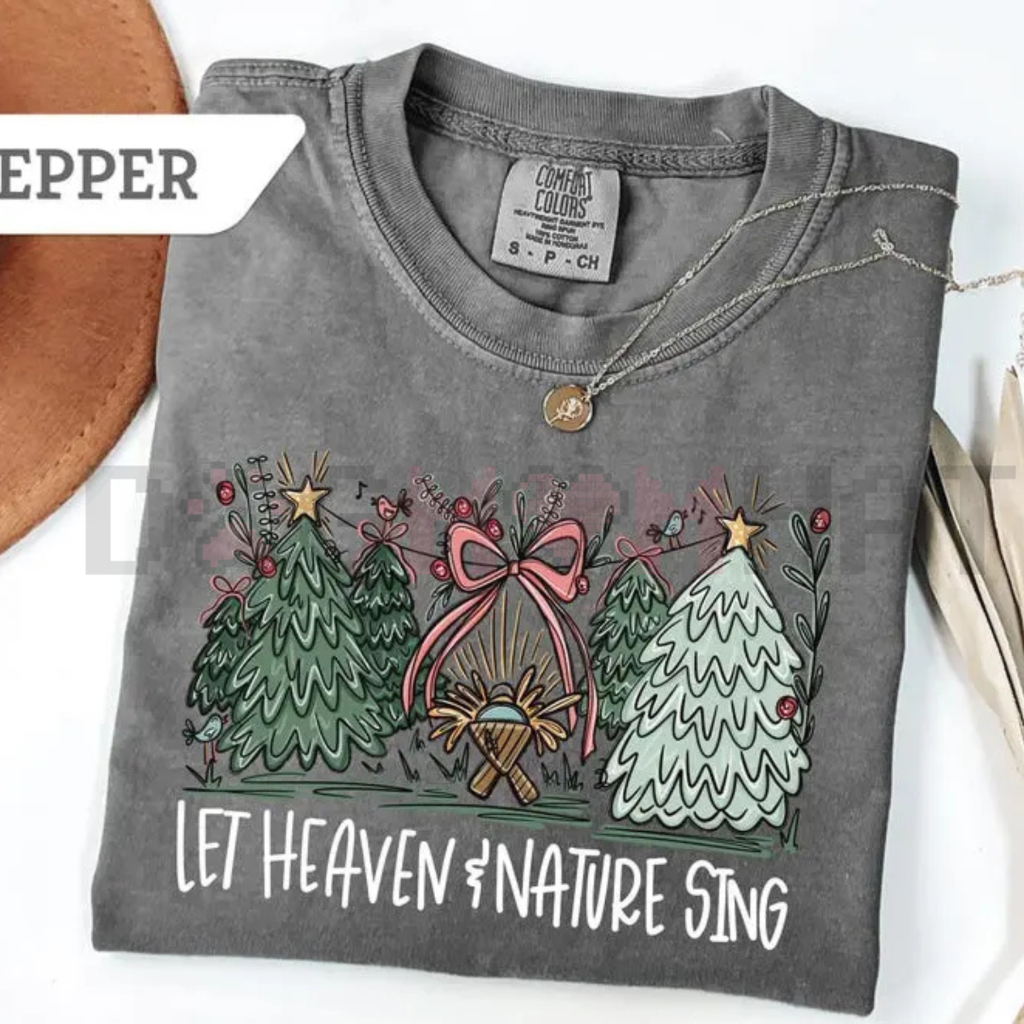"Let Heaven & Nature Sing" T-Shirt – Joy to the World Christian Holiday Tee