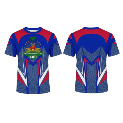 Men's Haiti Football 3D Graphic Shirt