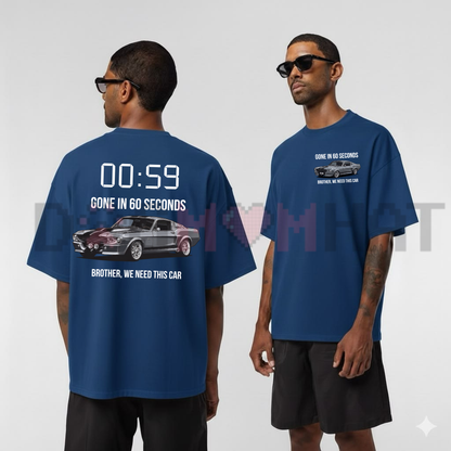 Eleanor High-Octane Heist Graphic Tee - Gone in 60 Seconds Alternative Movie Poster Pure Cotton Shirt