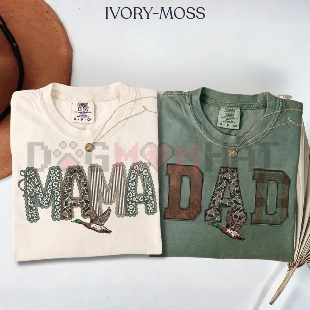 "Camo Mama & Dada" New Parents Matching Graphic T-Shirts
