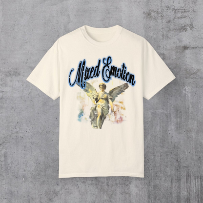 Y2K Street Style T-Shirt - Retro Angel & Flame Graphic Tee