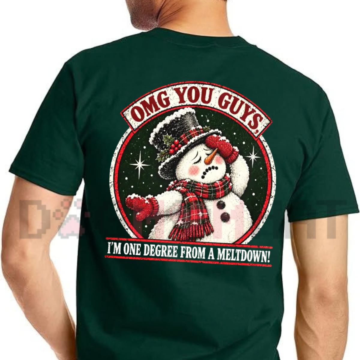 Sub-Zero Stress Point Tee – Melting Snowman Sarcastic Christmas Shirt