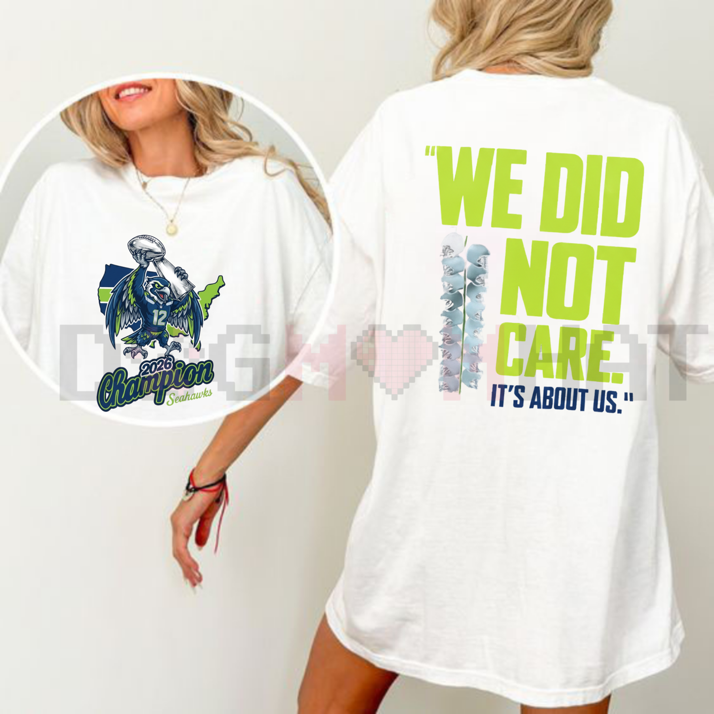 Seahawks 2026 "We Did Not Care" Tee – Seattle Football Championship Fan Shirt