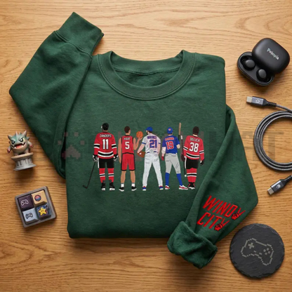 Windy City Embroidered Sweatshirt – Heavyweight Hockey Romance Bookish Pullover