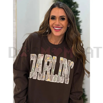 "Western Darlin" Retro Camo Sweatshirt