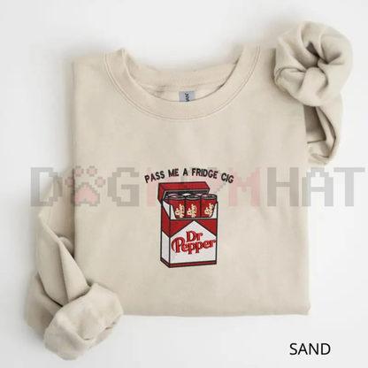 Embroidered Red Soda/Diet Soda Cig Pack Sweatshirt