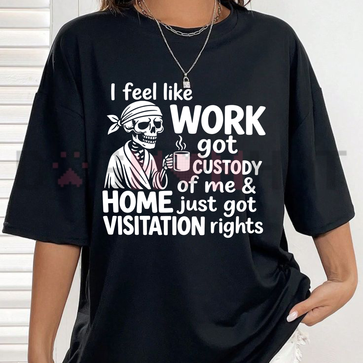 Overworked Bones Brew Tee – Skeleton Coffee Workplace Humor Shirt