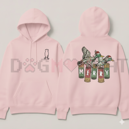 Merry Duck Hoodie – Christmas Waterfowl Graphic Hoodie