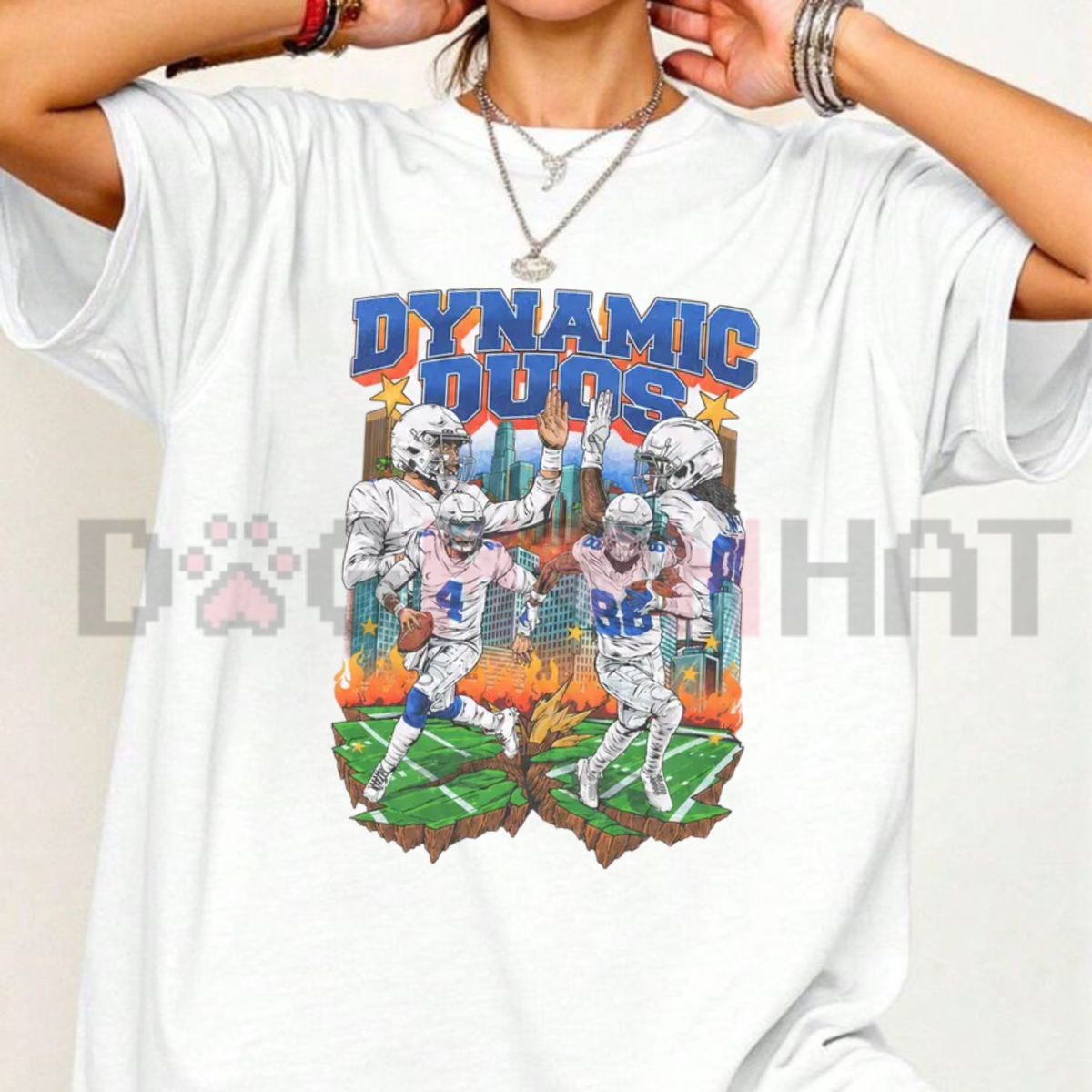 Dak Prescott & CeeDee Lamb Dallas Football Graphic T-Shirt
