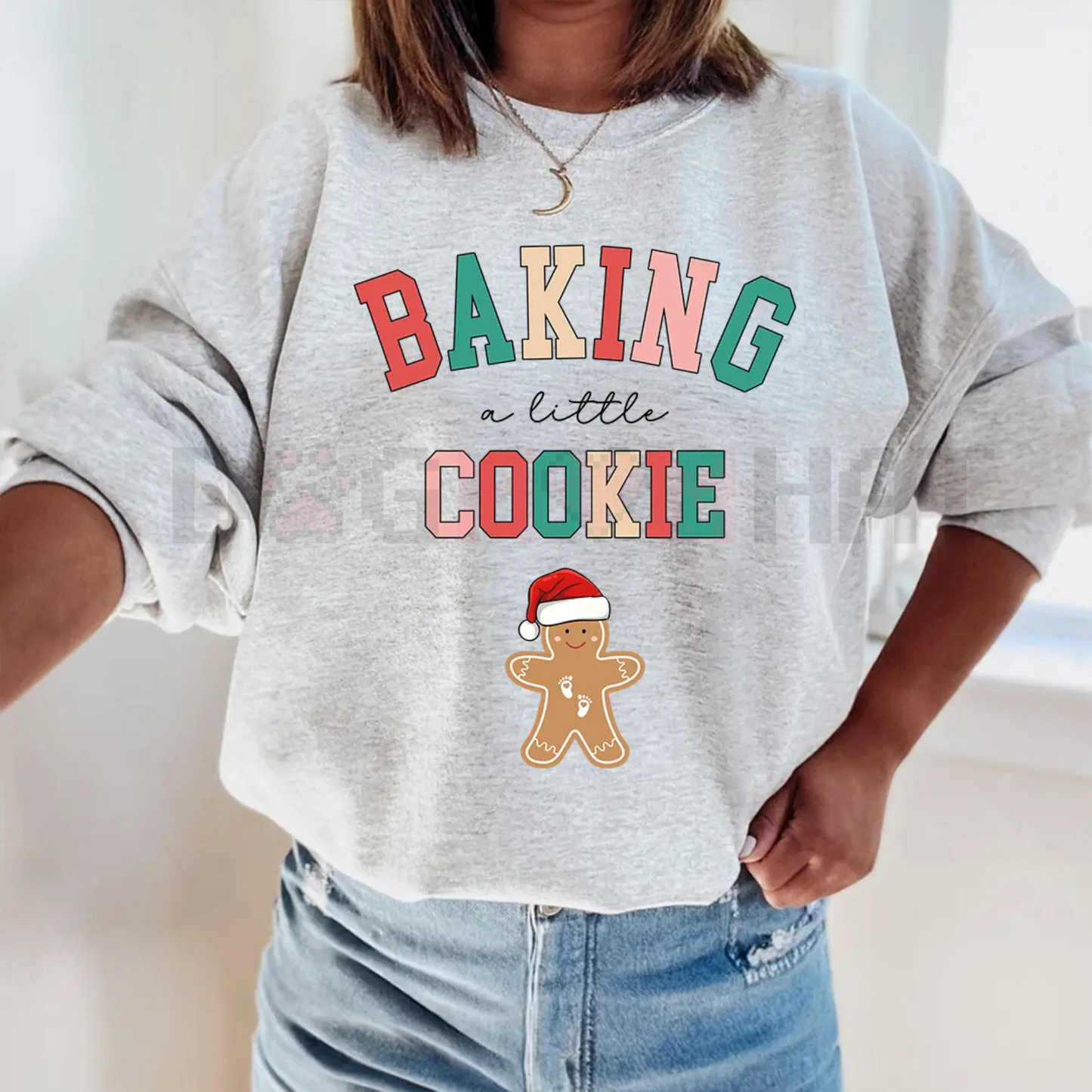 "Baking a Little Cookie" Pregnancy Announcement Sweatshirt