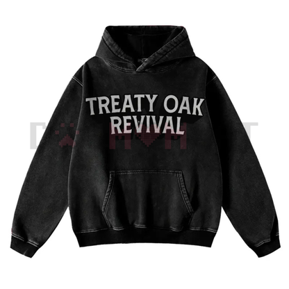 Retro Treaty Oak Revival Western Hoodie