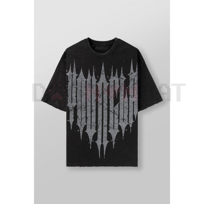 "Revenge" Washed T-Shirt – Oversized Gothic Streetwear Graphic Tee