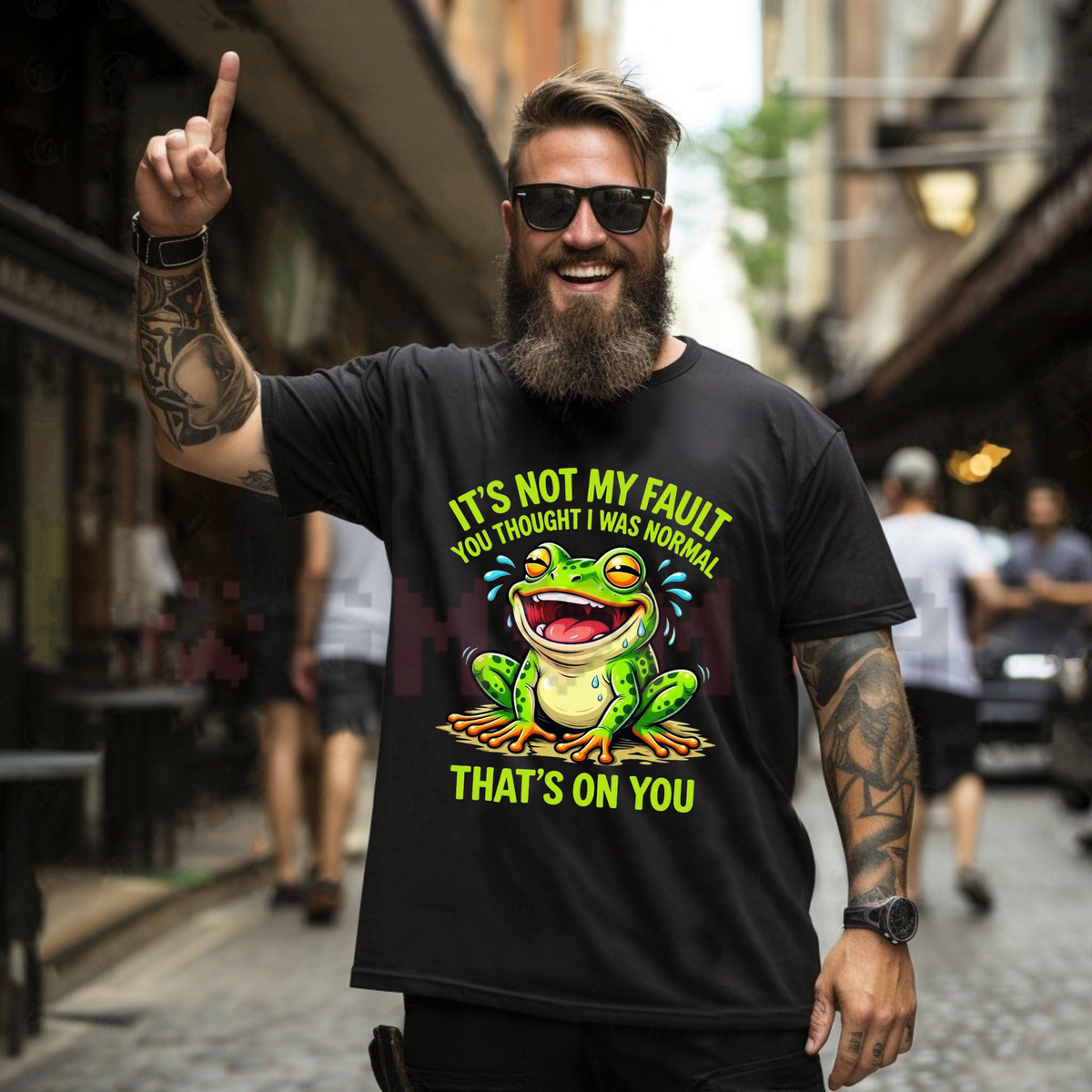 Funny Frog "It's Not My Fault That's On You" Graphic T-Shirt