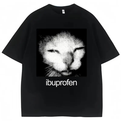 Ibuprofen Cat Meme Vintage Graphic Tee