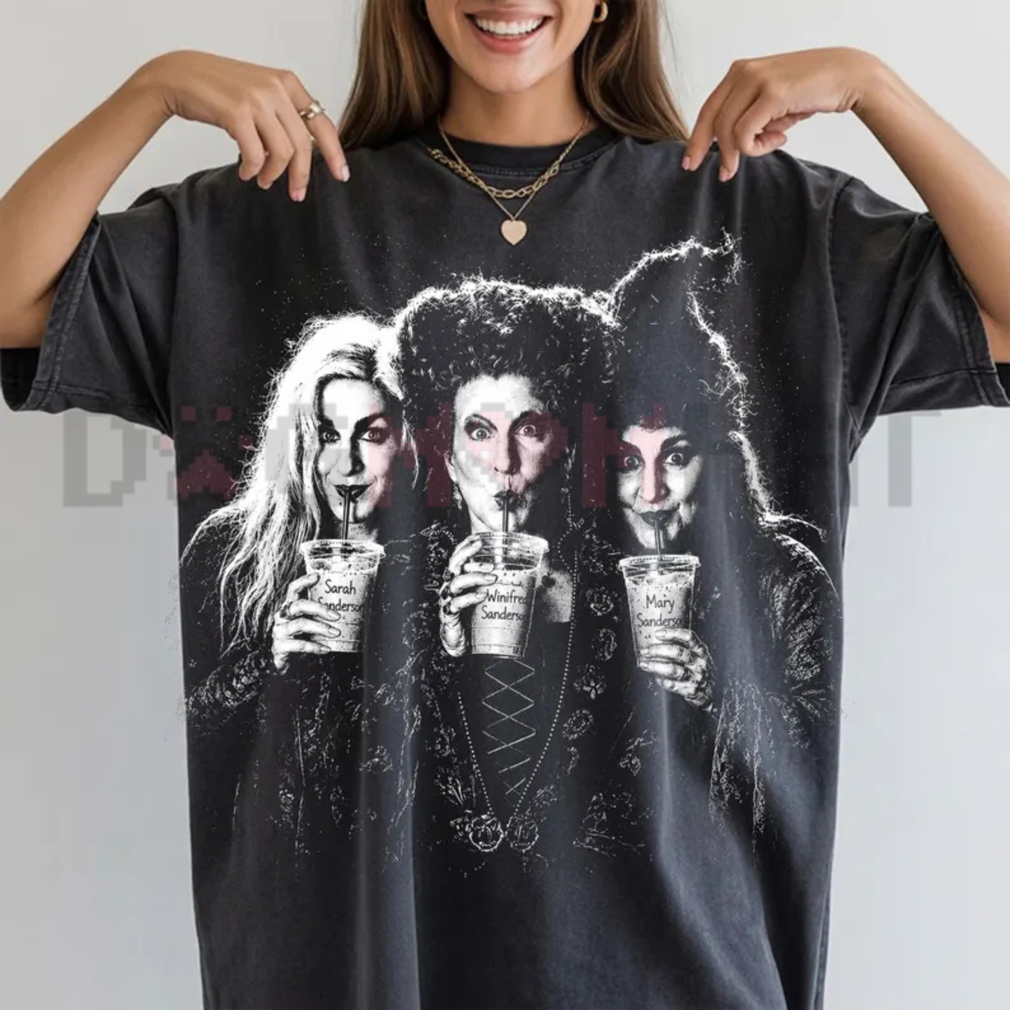 Spooky Brew Coffee Club Graphic Tee - Comfort Colors Halloween Characters Shirt