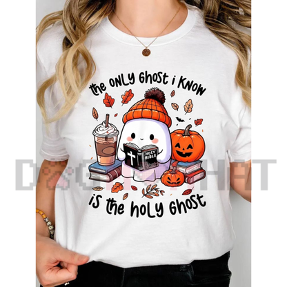 The Only Ghost I Know Is The Holy Ghost Halloween Graphic T-Shirt