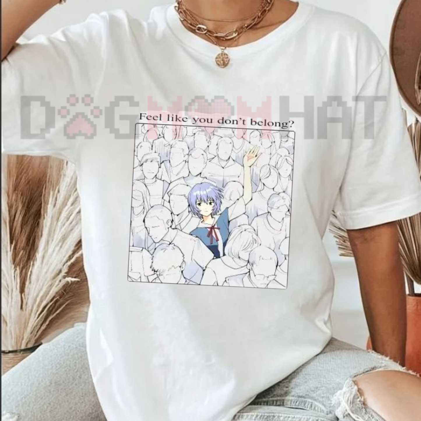 Ayanami Existence Melancholy Graphic Tee - Retro Neon Genesis Anime Cotton Streetwear Shirt
