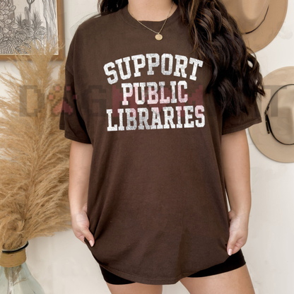 Support Public Libraries Reader Graphic T-Shirt