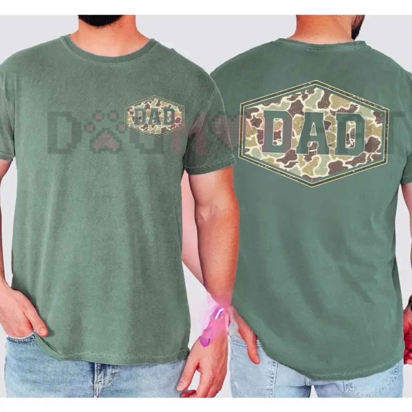 Comfort Colors Camouflage "Varsity Dad" T-Shirt