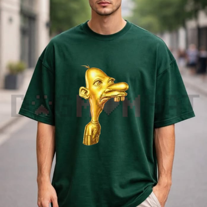 Neegy Meme Cartoon Head Graphic Tee - Retro Funny Internet Humor Soft Cotton Unisex Streetwear T-Shirt