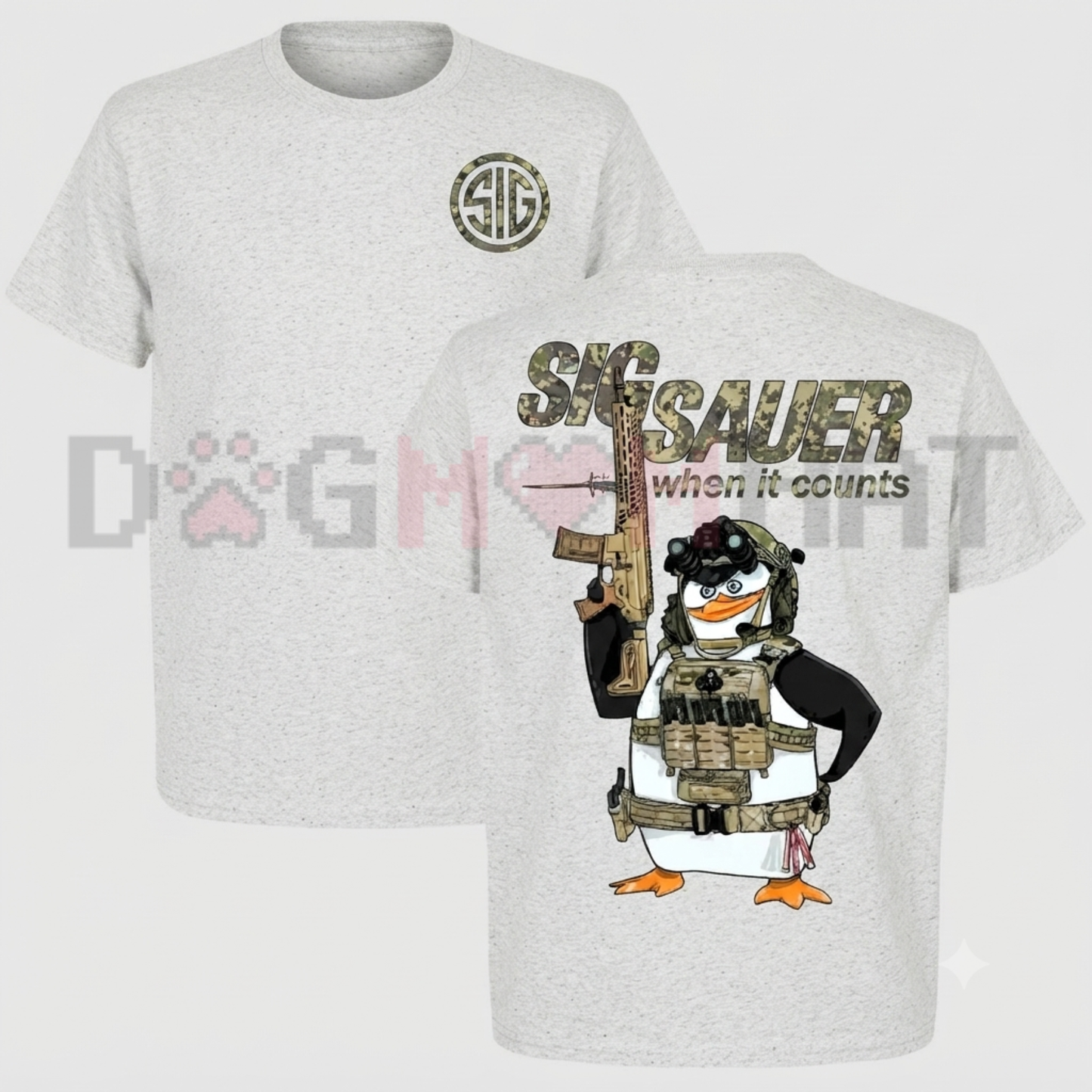 Tactical Penguin When It Counts Graphic Tee - Funny 2A Shooter Range Cotton Streetwear Shirt