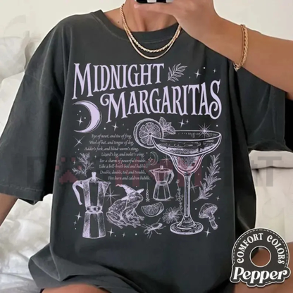 Comfort Colors Midnight Margaritas 2-Side Shirt - Practical Magic Witchy Tee