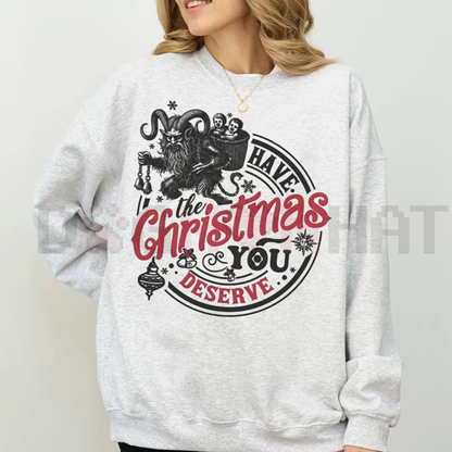 Spooky Krampusnacht Folklore Jumper – Gothic Alternative Christmas Sweatshirt
