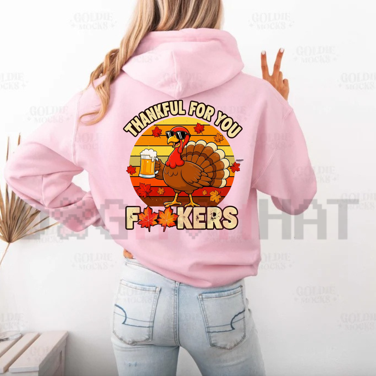 Thankful For You Appreciative Gratitude Thanksgiving Happy Turkey Hoodie