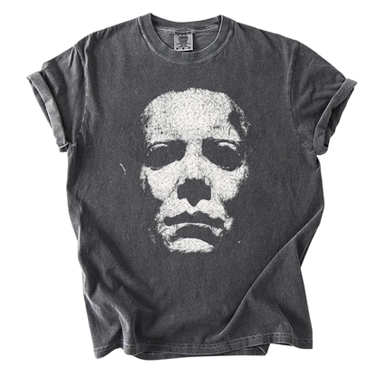 Slasher Squad Horror Icons Graphic Tee - Retro Scary Movie Night Comfort Colors Matching Halloween Group Shirt