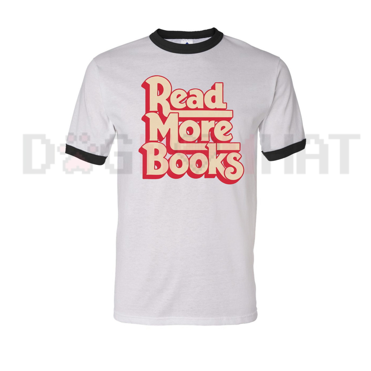 Read More Books Vintage Literary Aesthetic Ringer T-Shirt