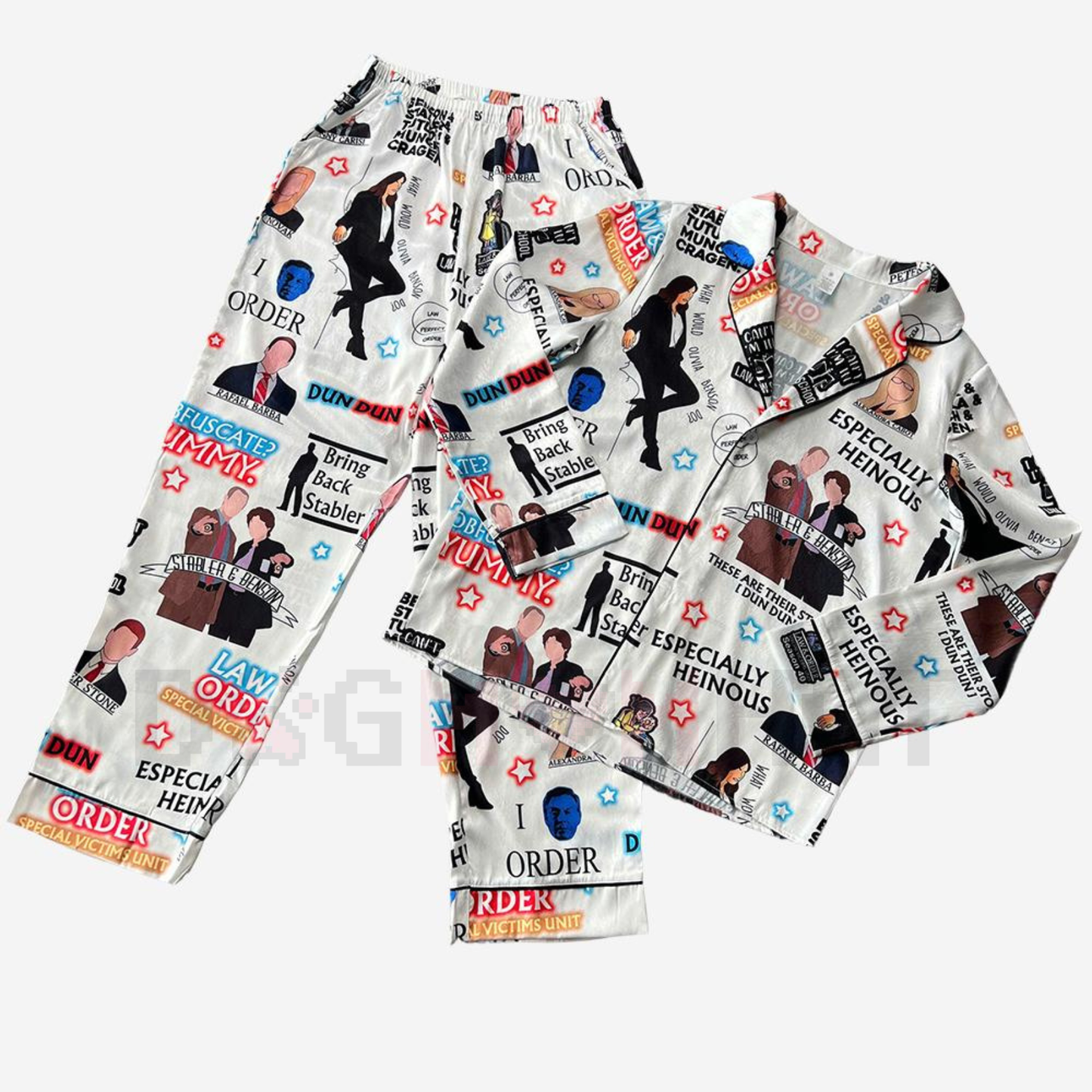 Law & Order Pajamas Set – Movie Christmas Sleepwear for Women, Comfortable Loungewear