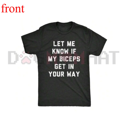 Flex Humor Bicep Peak Graphic Tee - Funny Gym Fitness Unisex Pure Cotton Workout Shirt