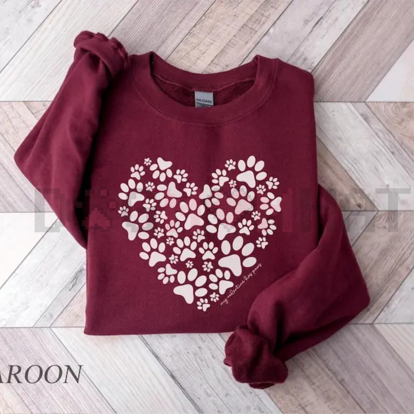 Paw Heart Valentines Sweatshirt