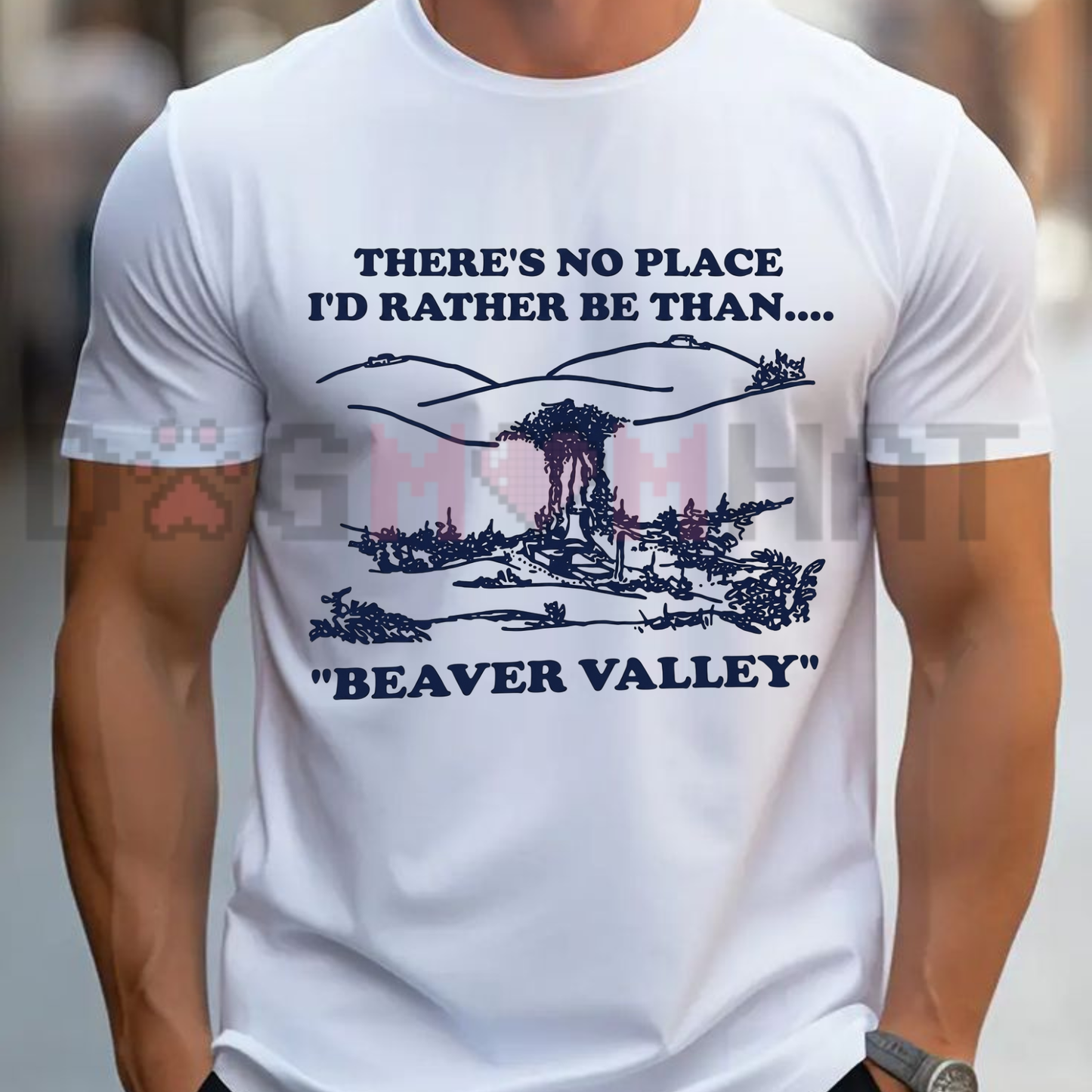 Vintage Valley Nostalgia Graphic Tee - Funny Beaver Valley Humor Pure Cotton Unisex T-Shirt
