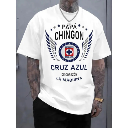 Cruz Azul "Papá Chingón" Graphic Tee – Premium Soccer Fan T-Shirt