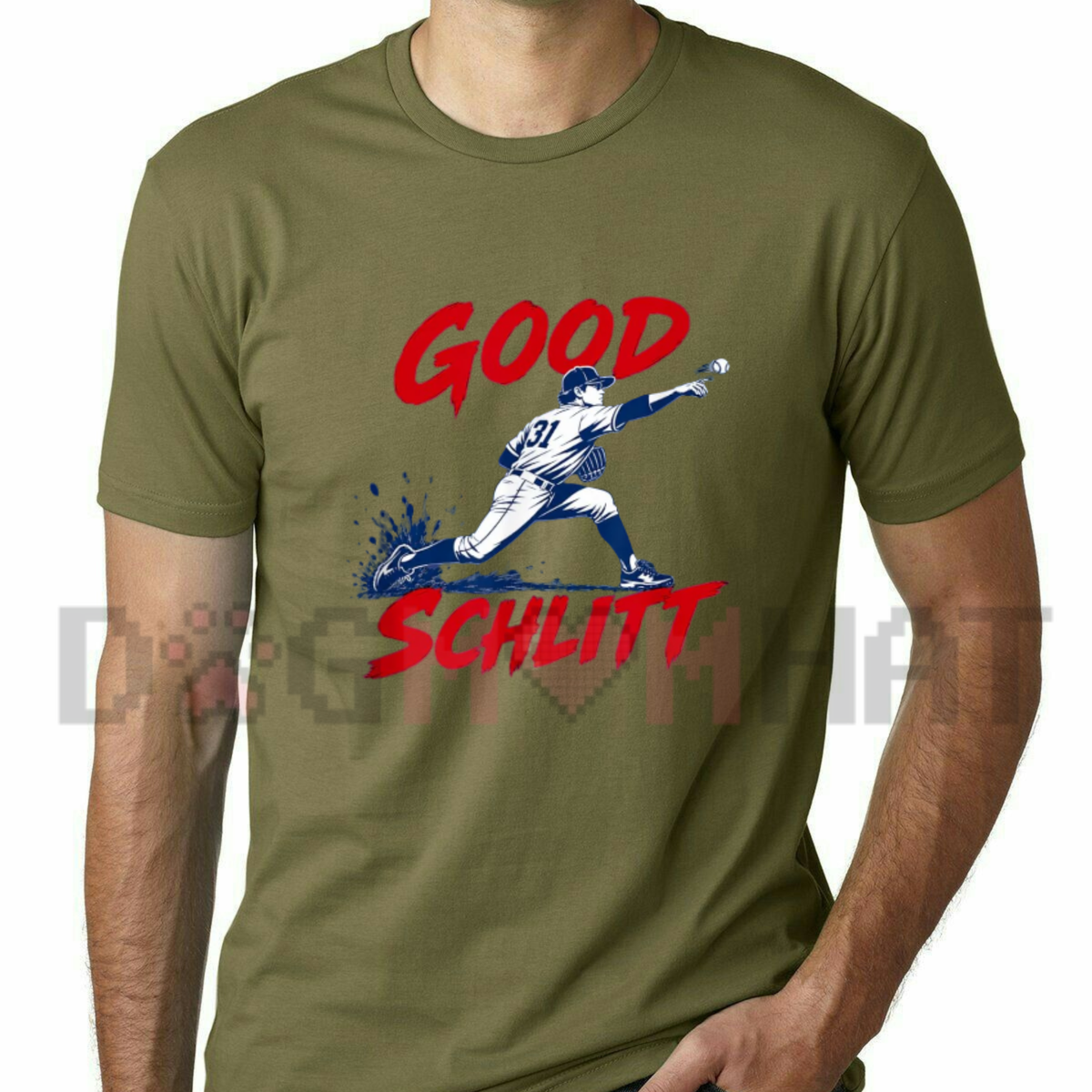 Rookie Pitcher Number 31 Good Schlitt Baseball Fan Graphic T-Shirt