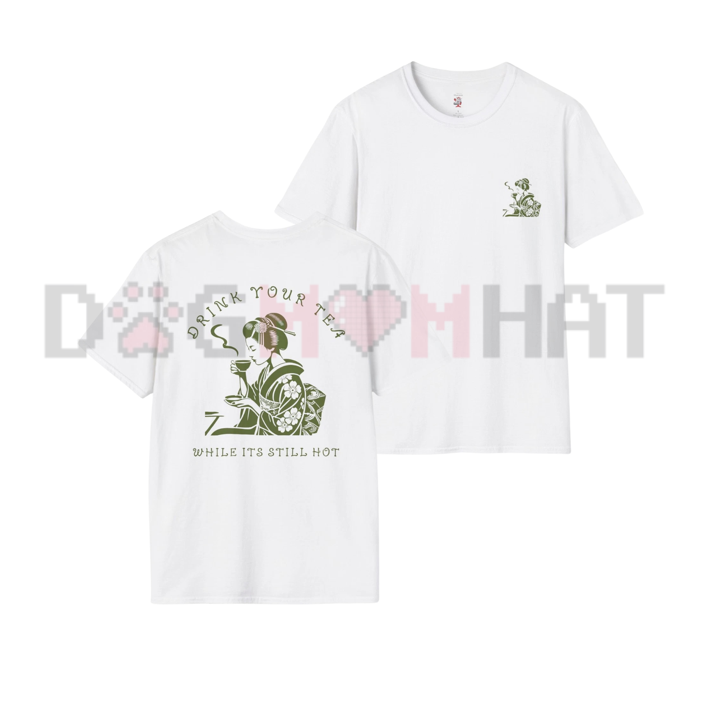 Matcha Dunks Culture Graphic Tee - Drink Your Tea Sneaker Matching Shirt for Yuto Horigome SB Dunk Low