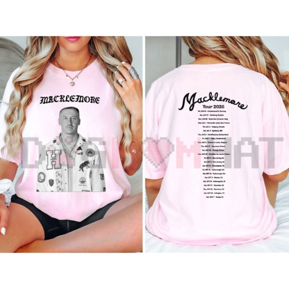 Macklemore World Tour 2026 T-Shirt – Rap Hip-Hop Concert Tour Unisex Tee