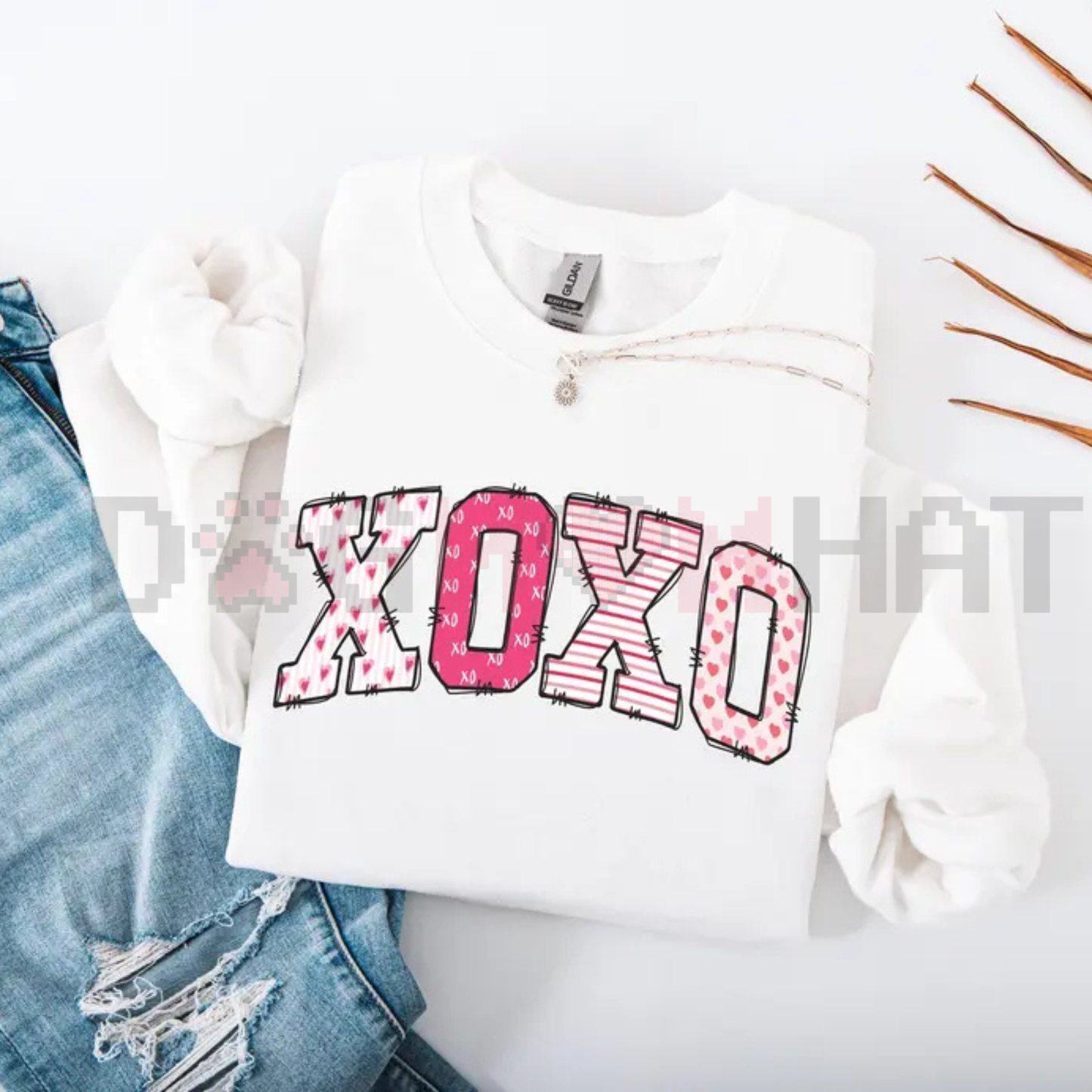 Preppy Valentine's Day XOXO Sweatshirt