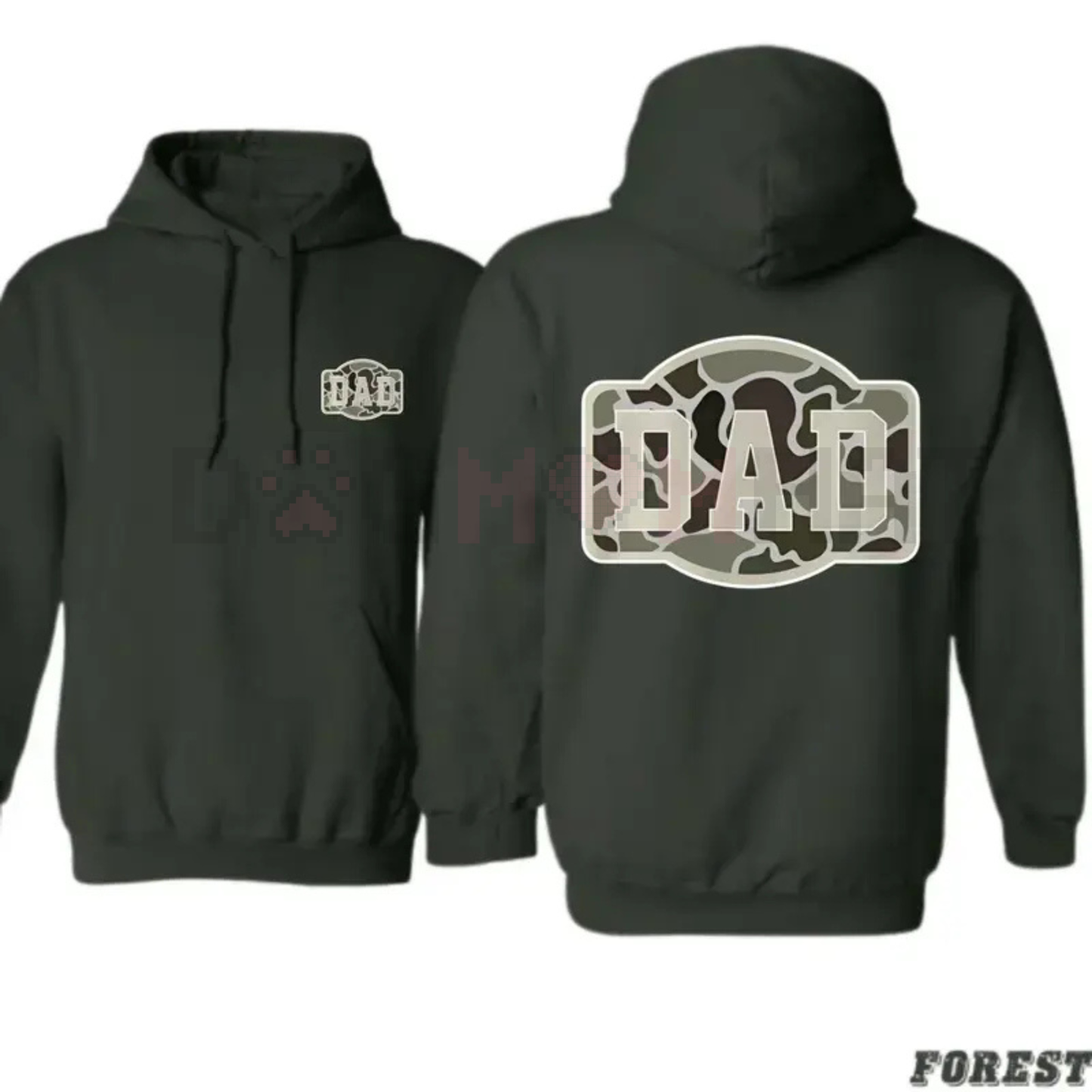 Camo DAD Hoodie – Military-Inspired Bold Design Pullover | Perfect Gift for Hunting Dads