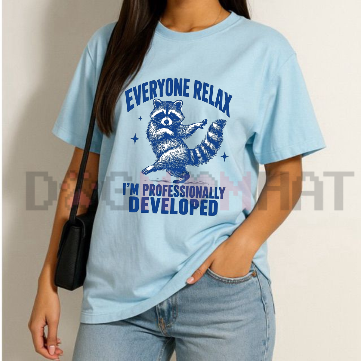 Sanity Check Squad Tee – Funny Raccoon Professionally Developed Teacher Shirt