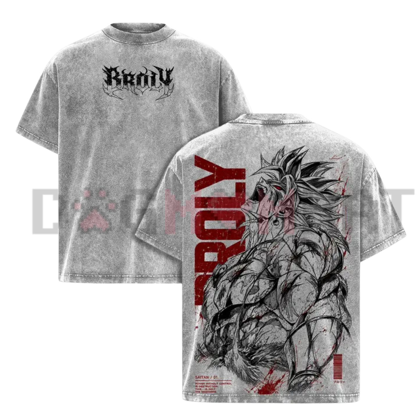 Battle Beast Rampage Anime Graphic Tee - Super Saiyan Berserker Double-Printed Heavy Cotton Oversized Streetwear Shirt