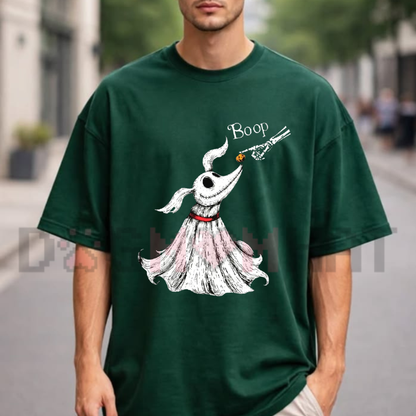 "Zero Dog Boop Skeleton Hand" Funny Halloween T-Shirt