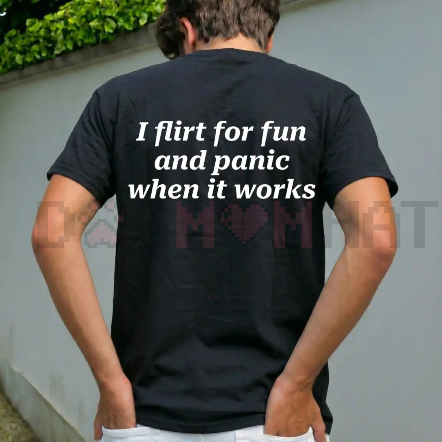 "I Flirt For Fun And Panic When It Works" Tee – Funny Relatable Social Anxiety Shirt