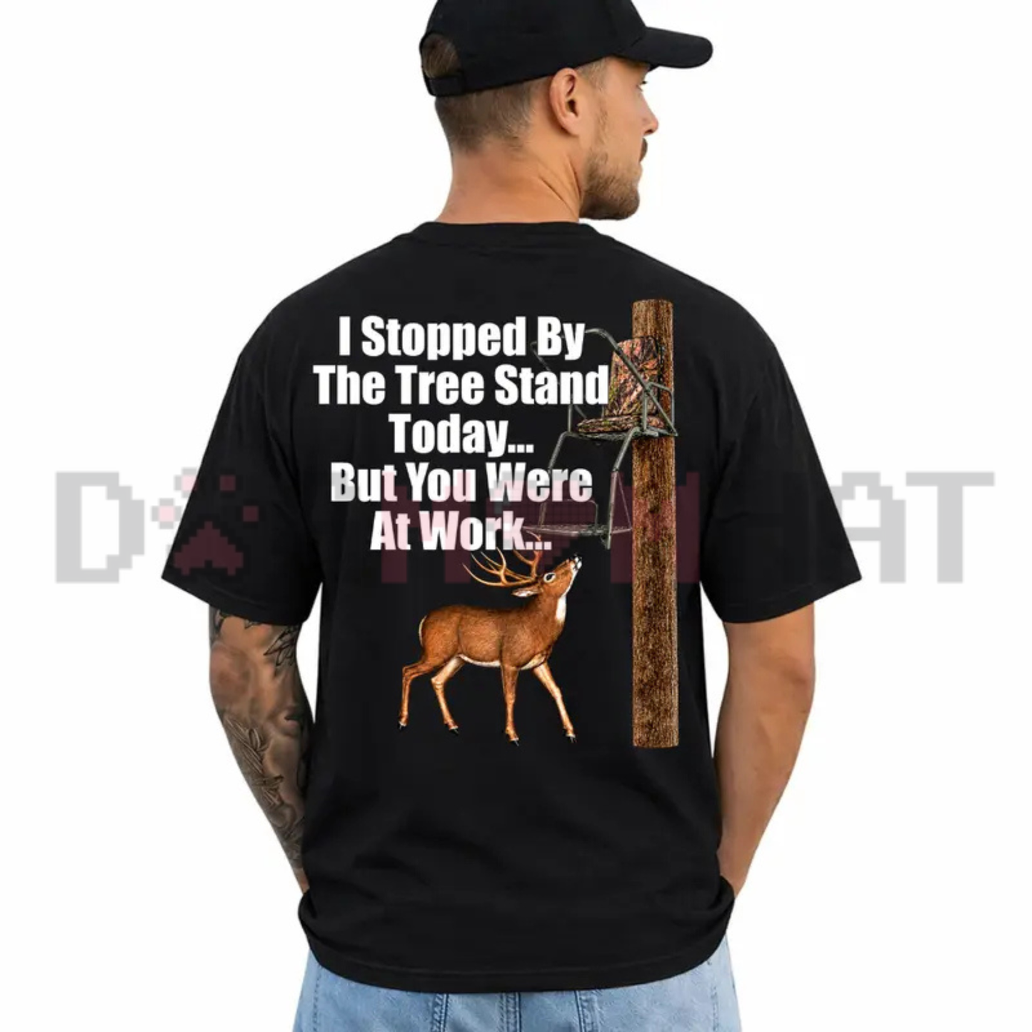 I Stopped By The Tree Stand Funny Deer Hunting Graphic Tee - Soft Cotton Unisex Sportsman Short Sleeve T-Shirt