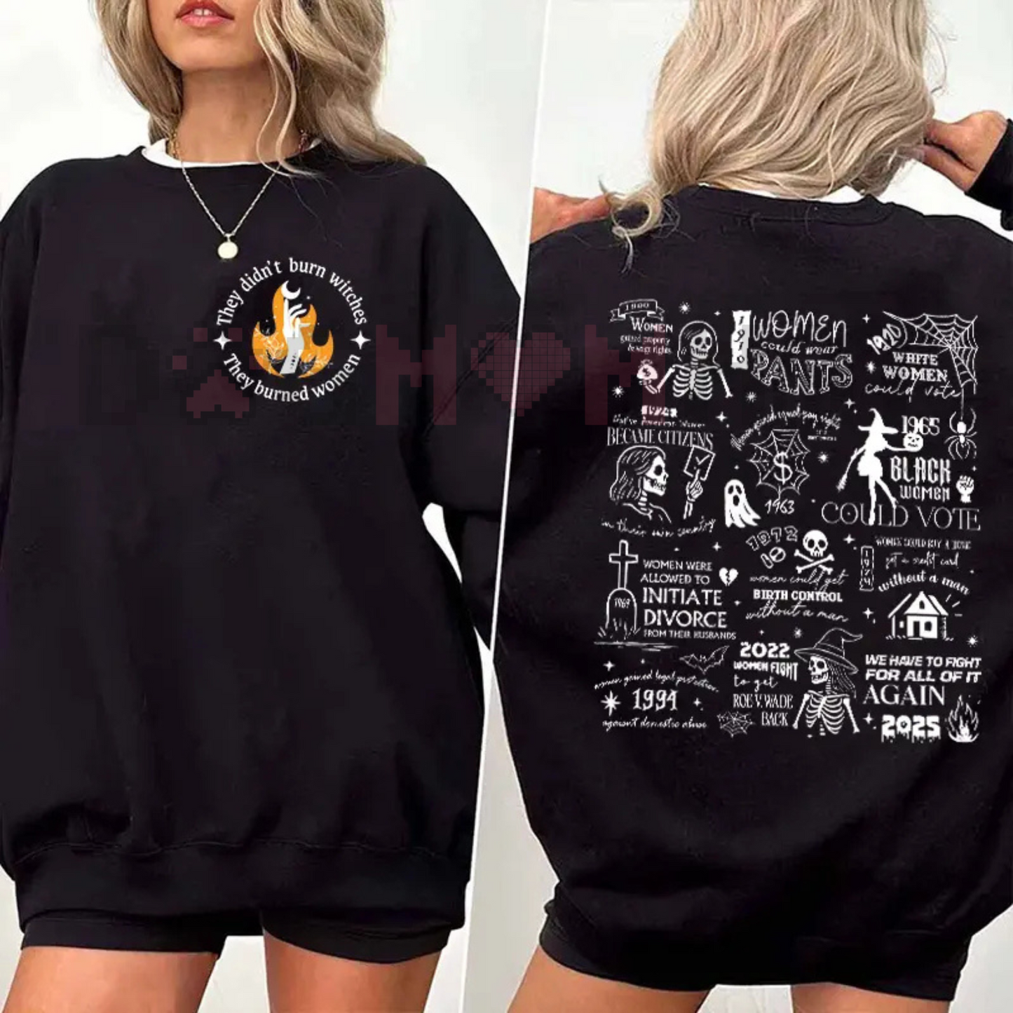 "They Didn't Burn Witches They Burned Women" Shirt – Halloween Feminism Tee, Her Power Sweatshirt, Women's Rights Gift