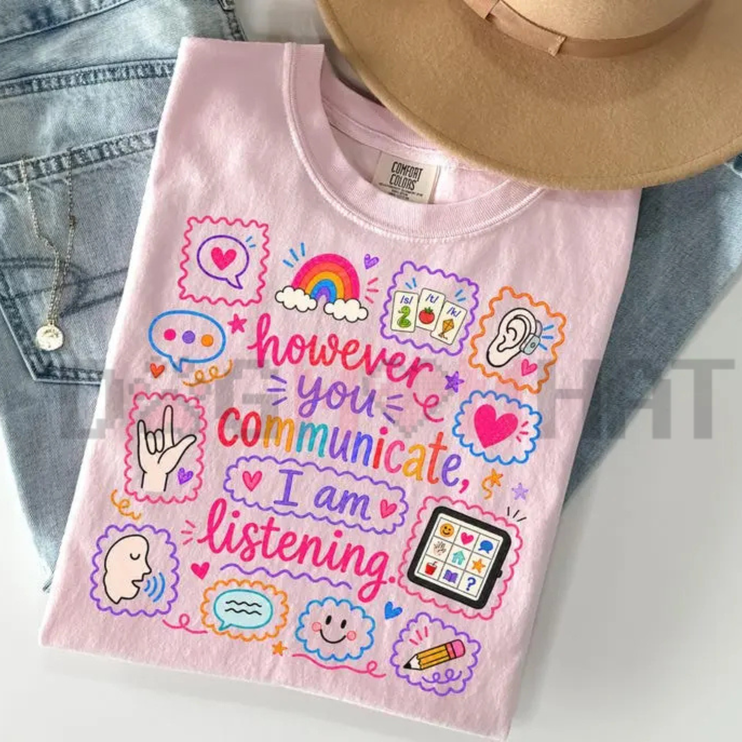 Comfort Colors® Speech Therapy T-Shirt - However You Communicate SLP Tee
