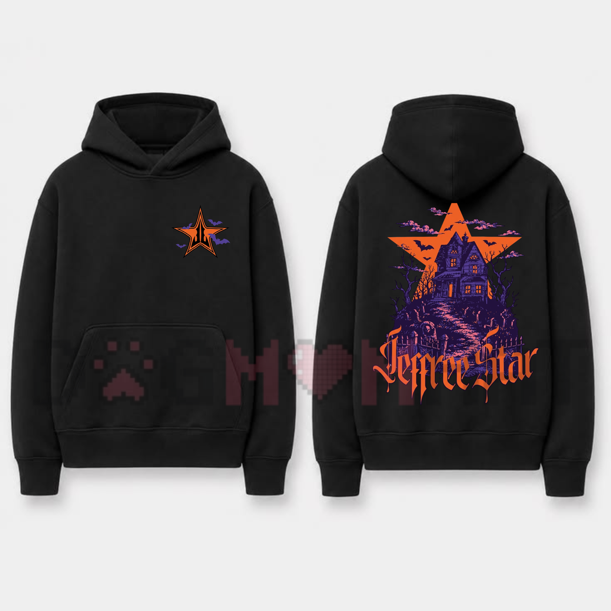 Jeffree Star Haunted Manor Hoodie – Vintage Gothic Spooky Season Graphic Sweatshirt
