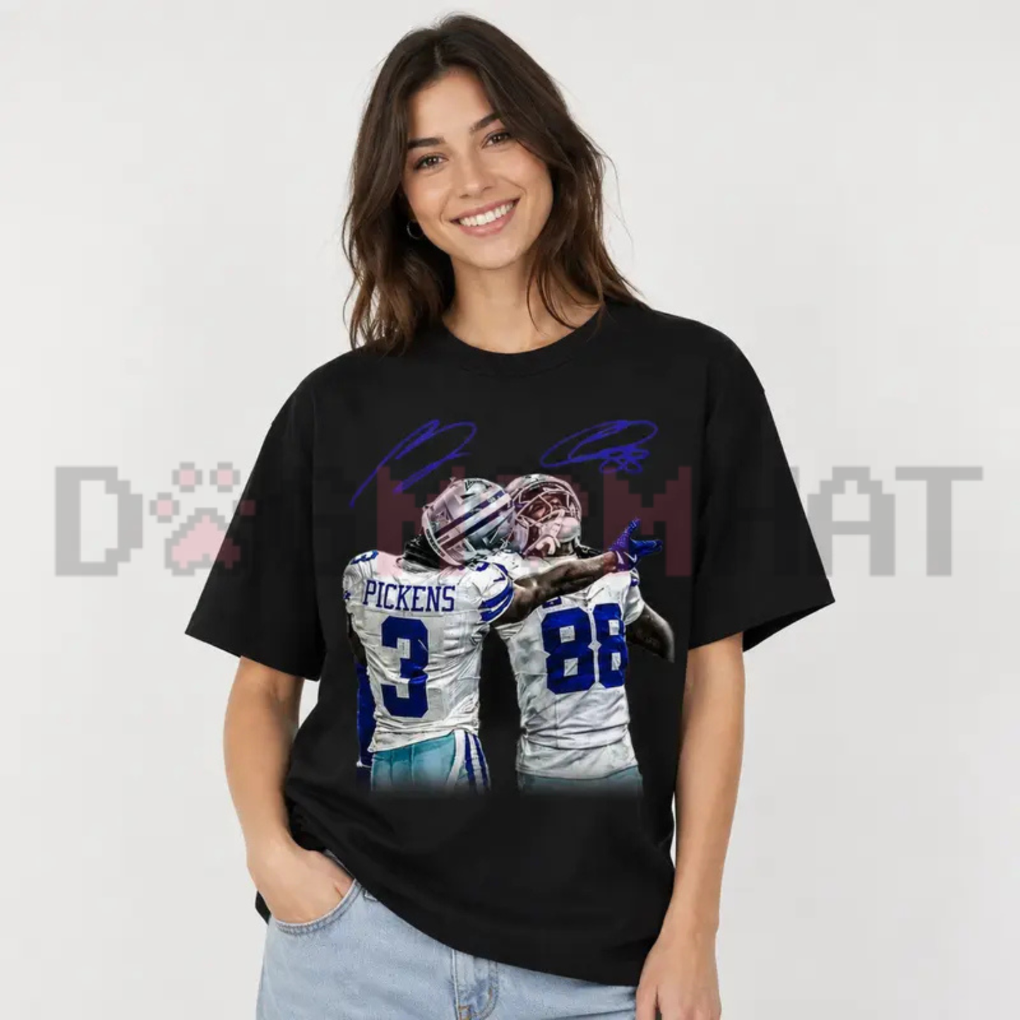 Vintage Close Up Football Athlete Signature Graphic Tee - Retro Sports Fan Soft Cotton Unisex Game Day T-Shirt