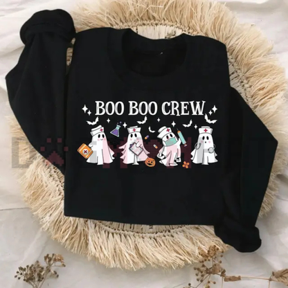 "Boo Boo Crew" Spooky Halloween Nurse Fleece Sweatshirt